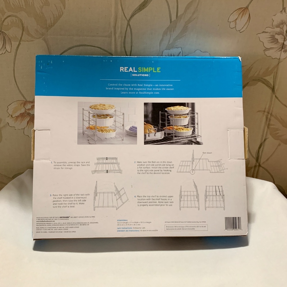 Real Simple Solutions - 3-Tier Adjustable Oven Rack - Collapsible - NIB - Picture 2 of 2